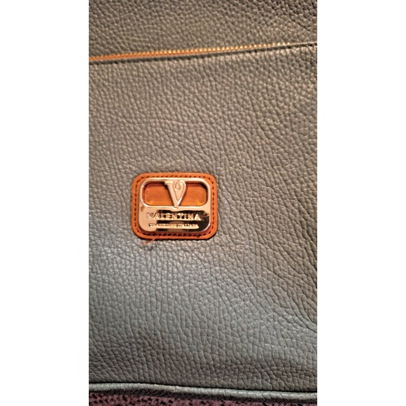 Valentina Sage Green Pebble Brown Leather Crossbody Bag Made in‎ Italy - Picture 14 of 16